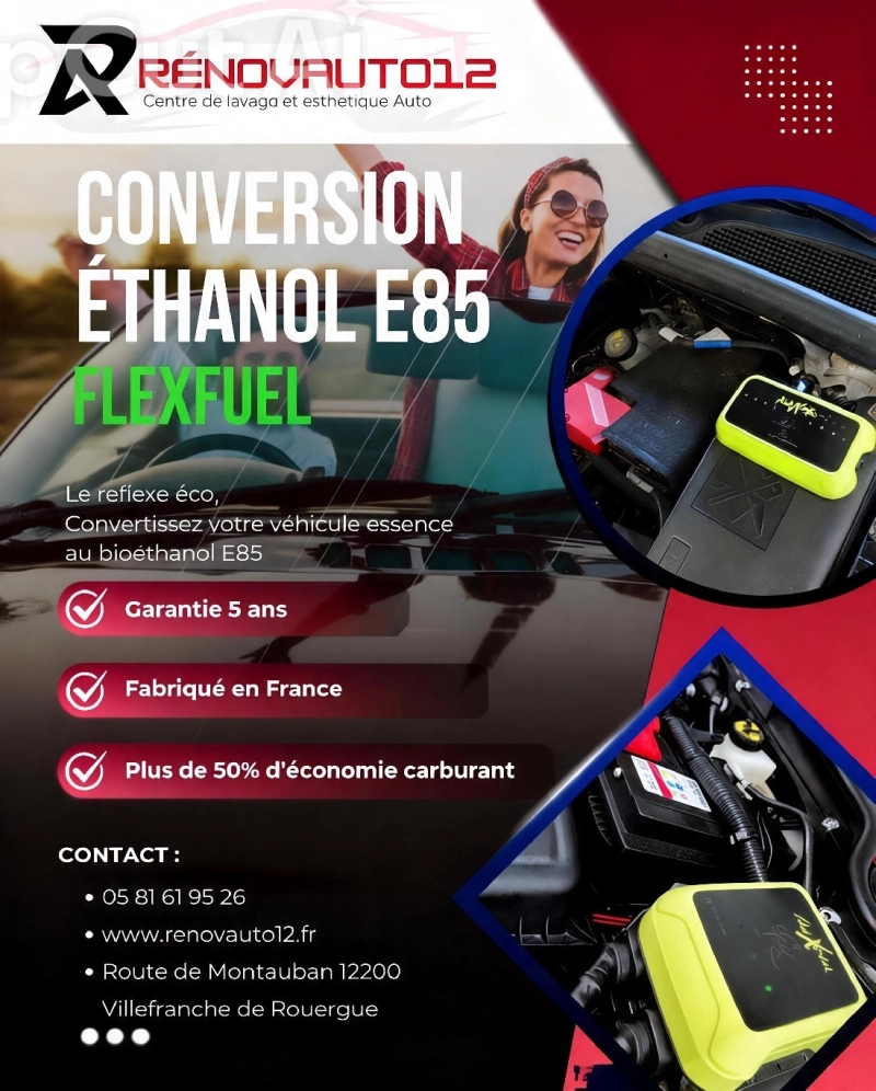 RénovAuto12 : passez à l’éthanol E85 à Villefranche-de-Rouergue